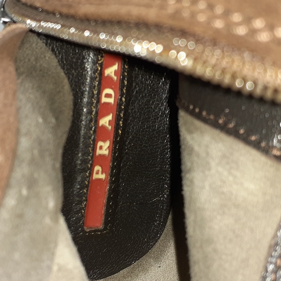Prada brown suede leather heeled square-toed boots size 36.5 size 6.5 - Picture 11 of 11